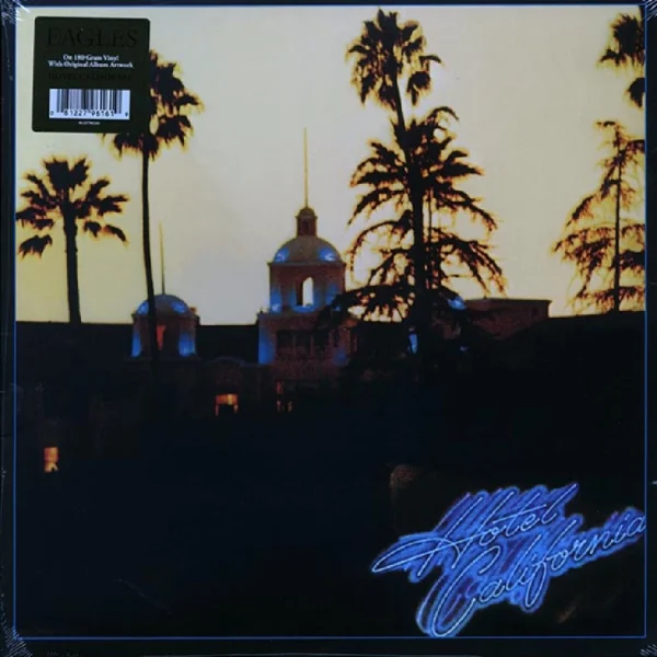 A picture of the cover of eagles hotel california.