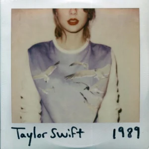 A polaroid of taylor swift in 1 9 8 9.